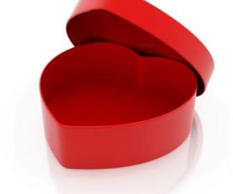 3D Küchen-Reihe Von Hoch Bild Der Herzförmige Geschenkbox
