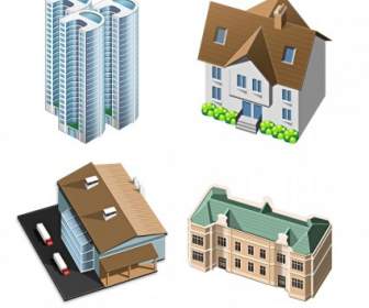 3d House Icons Icons Pack