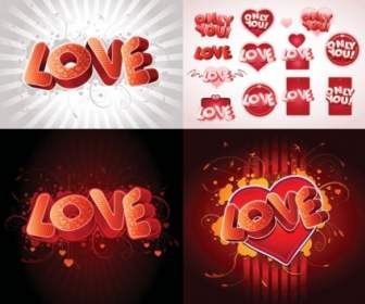 3D Cinta Font Vektor
