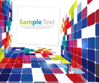 3d Square Background Vector