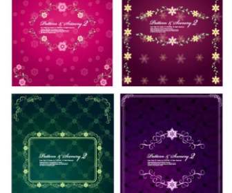 4 Lovely Lace Pattern Vector Fashion