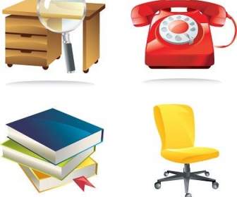 4 Office Related Vector Icons