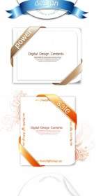 4 Ribbon Wrapped Around The Card Vector