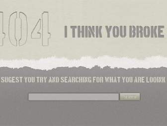 404 Error Page Free Psd Web Element
