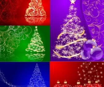 5 Christmas Vector Background