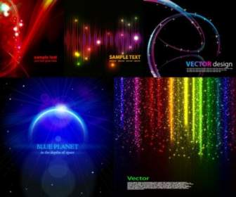 5 Cool Glare Background Vector