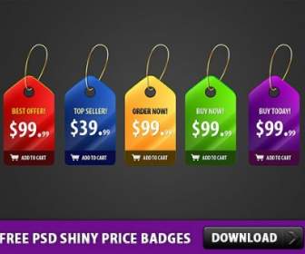 5 Free Psd Shiny Price Badges