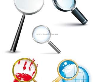 5 Magnifying Glass Vector