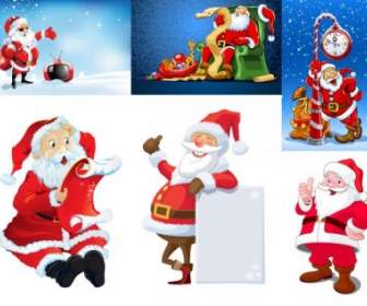 5 Santa Claus Vecteur