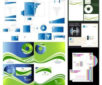 5 Sets Of Simple Business Vi Template Vector