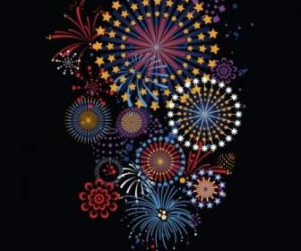 5 Vector Brilliant Fireworks