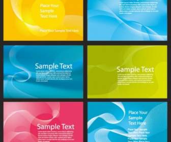 6 Bright Colors Of Dynamic Lines Of The Background Vector