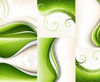 6 Grüne Vektor Dynamischer Hintergrund