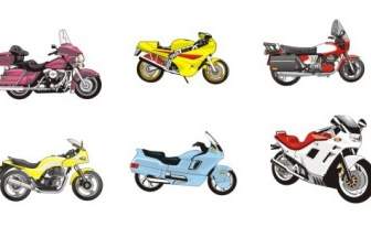 オートバイの 6 モデルをベクトルします。