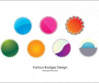 7 Web Badges Vector Download