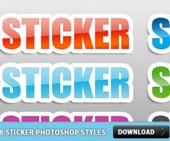 8 Free Sticker Photoshop Styles