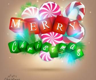 A Gorgeous Christmas Elements Background Vector