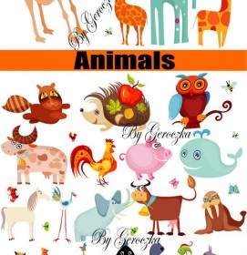 A Group Of Animals Was Vector