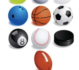 A Variety Of Ball Games Vector