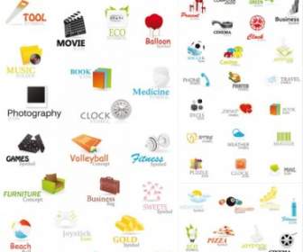 A Variety Of Beautiful Icons Vector