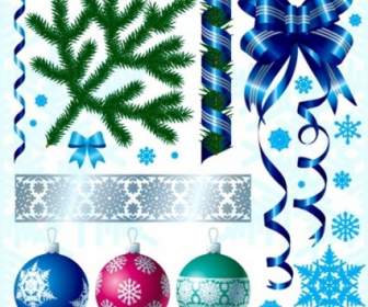 A Variety Of Christmas Decorations Vector Material