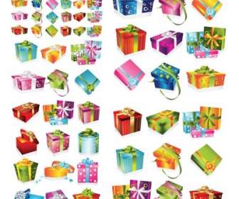 A Variety Of Exquisite Gift Box Vector