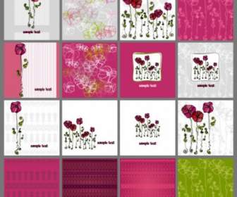 A Variety Of Exquisite Patterns Of Flowers Illustrator Vector
