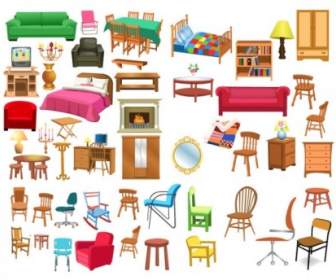 Eine Vielzahl Von Möbel-ClipArt