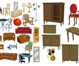 A Variety Of Furniture Furniture Clip Art
