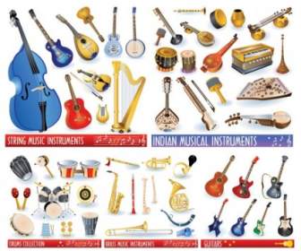 Una Variedad De Vectores De Instrumentos Musicales