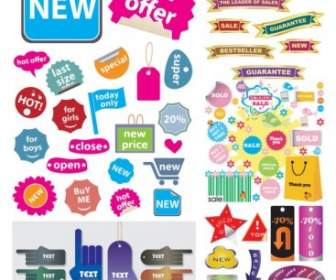 A Variety Of Shopping Sites Decorative Graphics Vector