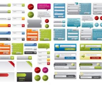 A Variety Of Web Design Elements Vector