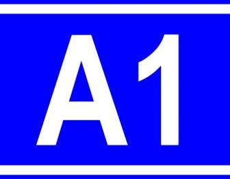 علامة الطريق A1 قصاصة فنية