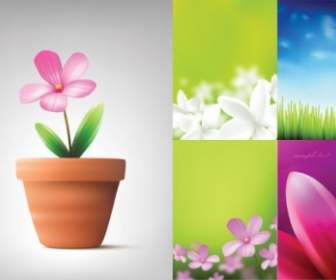 Absolutely Beautiful Flowers And Plant Vector