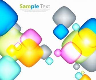 Abstract Background With Transparent Colored Square Vector Graphic