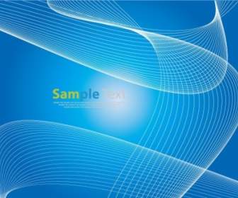 Abstract Blue Wave Lines Vector Background