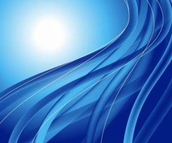 Abstract Blue Waves Vector Illustration