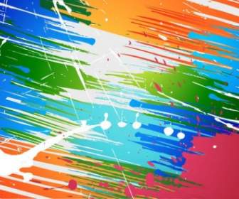 Abstract Brush Paint Splashes Vector Background