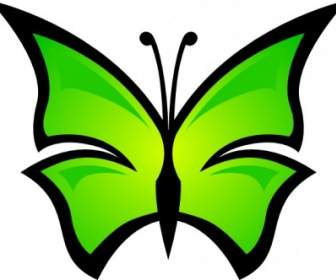 초록 나비 클립 아트