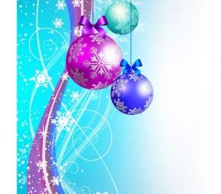 Abstract Christmas Background With Ornaments