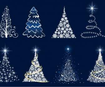 Conjunto De Vectores Abstracto árbol De Navidad