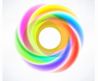 抽象的な円形の渦巻きロゴのデザイン要素