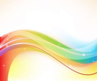 抽象的な着色された波のベクトルの背景