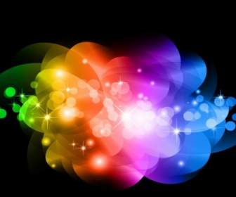 Abstract Colorful Glowing Background Vector Graphic