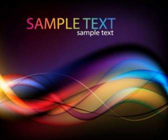 Abstract Colorful Light Waves Vector Background