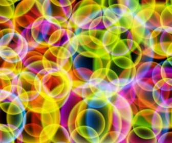 カラフルな泡の抽象的なベクトルの背景