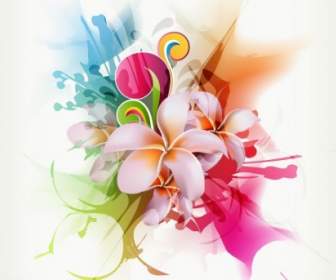 Ilustración De Vector Floral Abstracto Arte