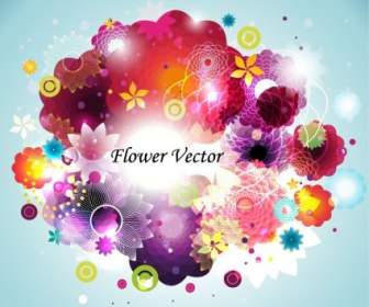 抽象的な花のベクトル