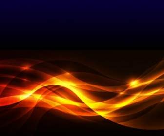 Abstrait Golden Glow Background Vector Illustration