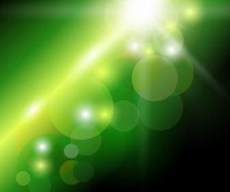 Abstract Green Bokeh Background
